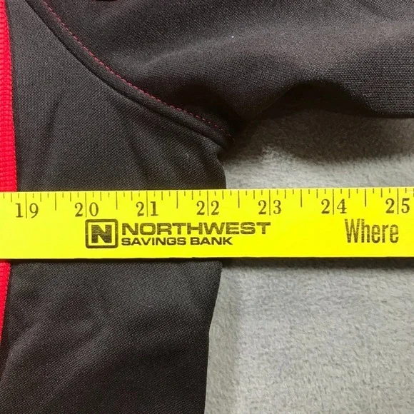 Spyder Jacket Mens Large Red Black Full Zip Fleece Knit Sweater Ski Snow Outdoor - Picture 5 of 10